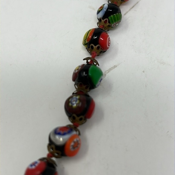 handmade necklace with glass stones worked in Venice Italy - Picture 4 of 10